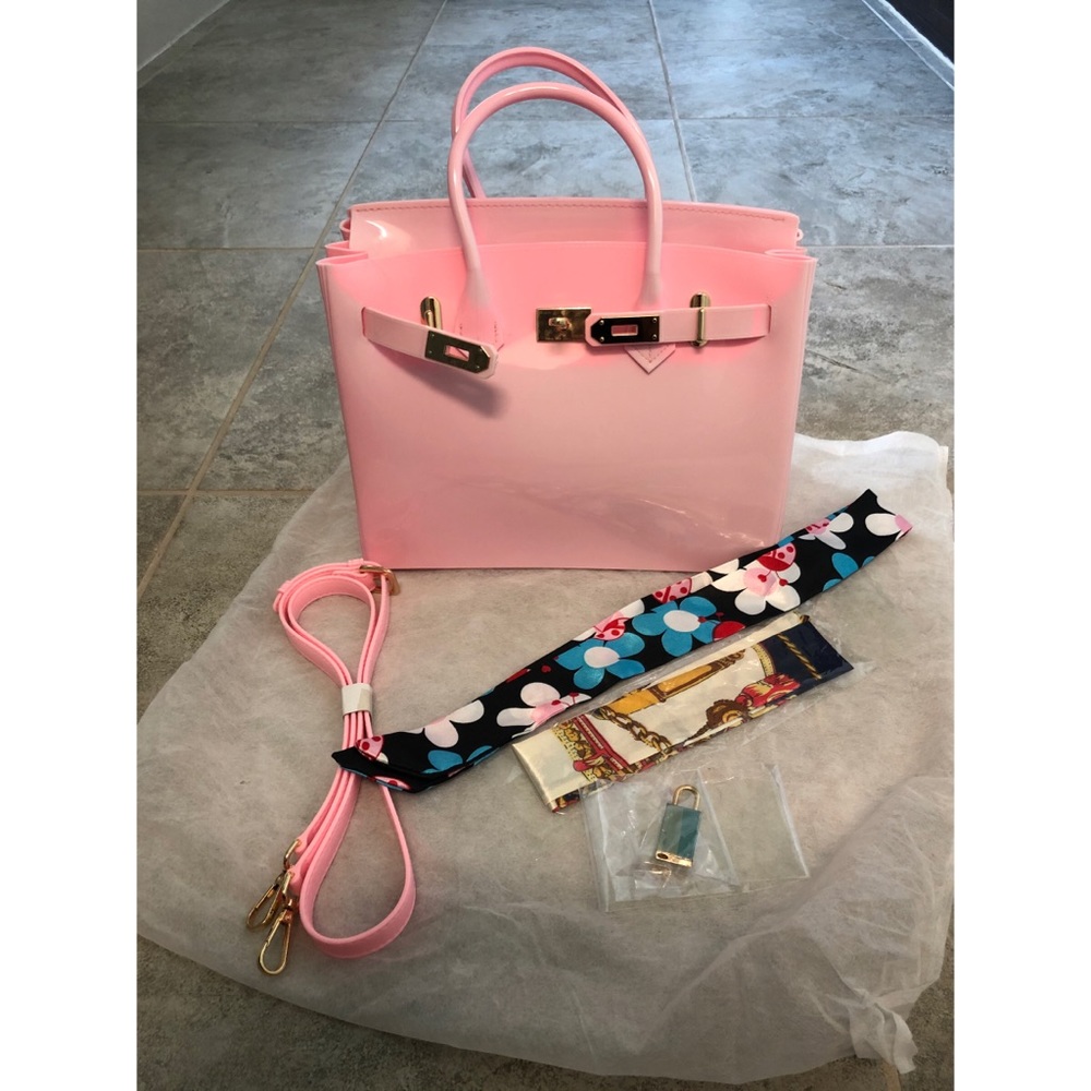 Luxury jelly tote bag “beachkin” style purse